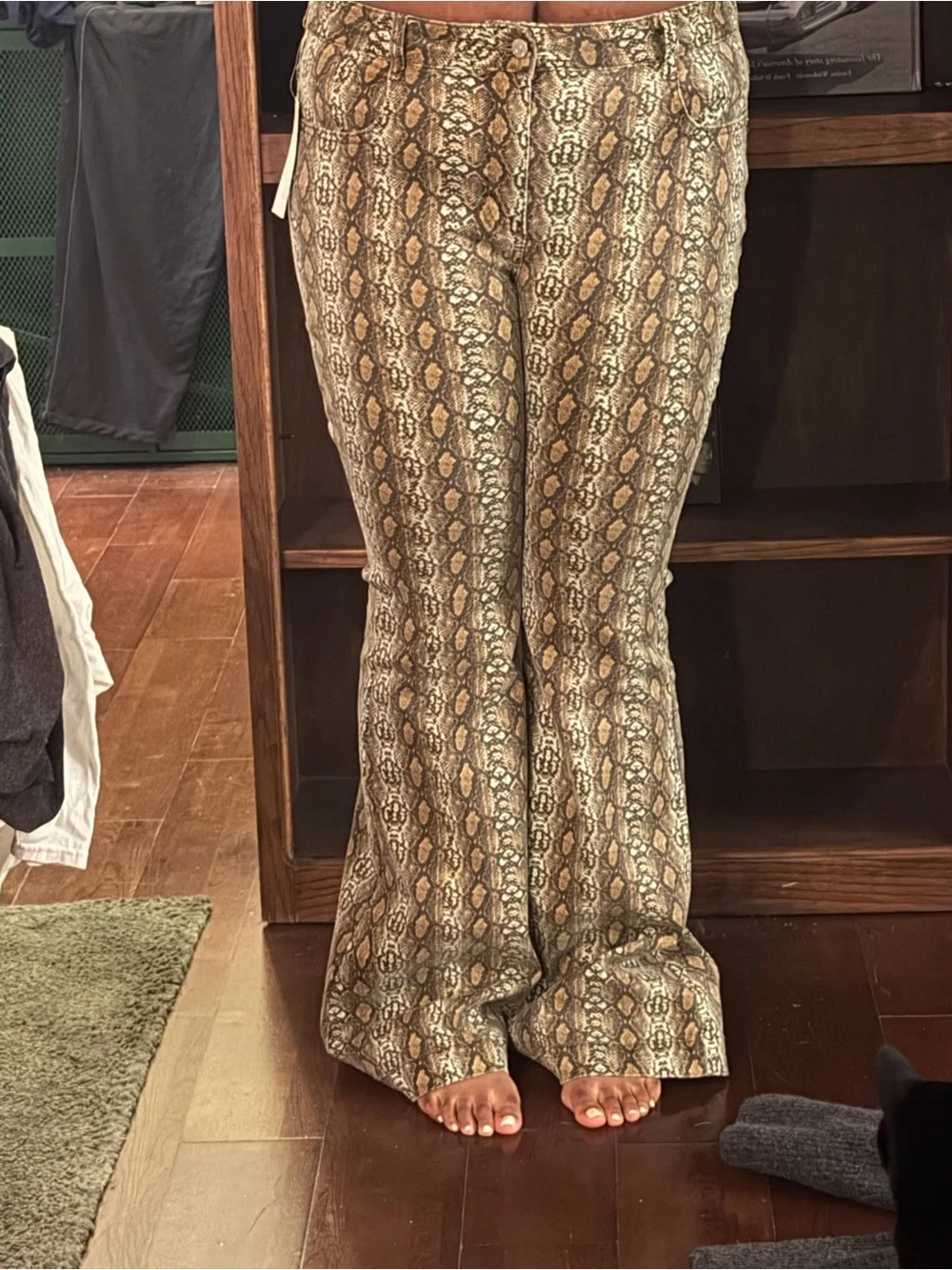 BDG Multicolor Snakeskin Flare Jeans